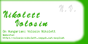 nikolett volosin business card